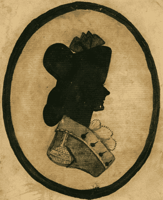 Silhouette or portrait of Colonel Jacob Ford Jr.
