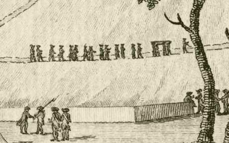 Militia soldiers marching